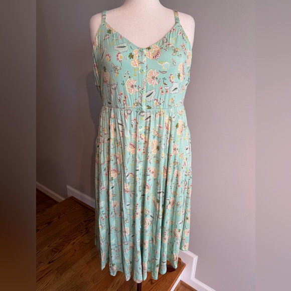 torrid Dresses & Skirts - NWT Torrid Mint Floral Supersoft Button-Front Dress - Torrid Size 3 (22-24, 3X)
